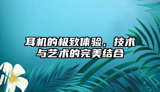 耳機的極致體驗，技術(shù)與藝術(shù)的完美結(jié)合