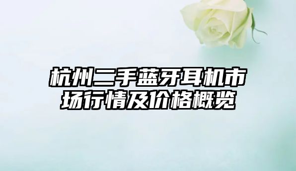 杭州二手藍(lán)牙耳機(jī)市場(chǎng)行情及價(jià)格概覽