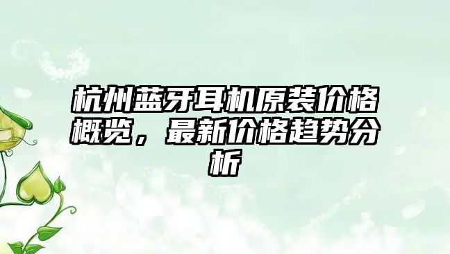 杭州藍(lán)牙耳機(jī)原裝價(jià)格概覽，最新價(jià)格趨勢(shì)分析