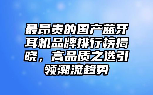 最昂貴的國(guó)產(chǎn)藍(lán)牙耳機(jī)品牌排行榜揭曉，高品質(zhì)之選引領(lǐng)潮流趨勢(shì)